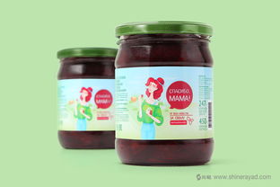 上海食品包裝設(shè)計公司分享手繪人物插圖風 мама 母親牌泡菜咸菜包裝設(shè)計